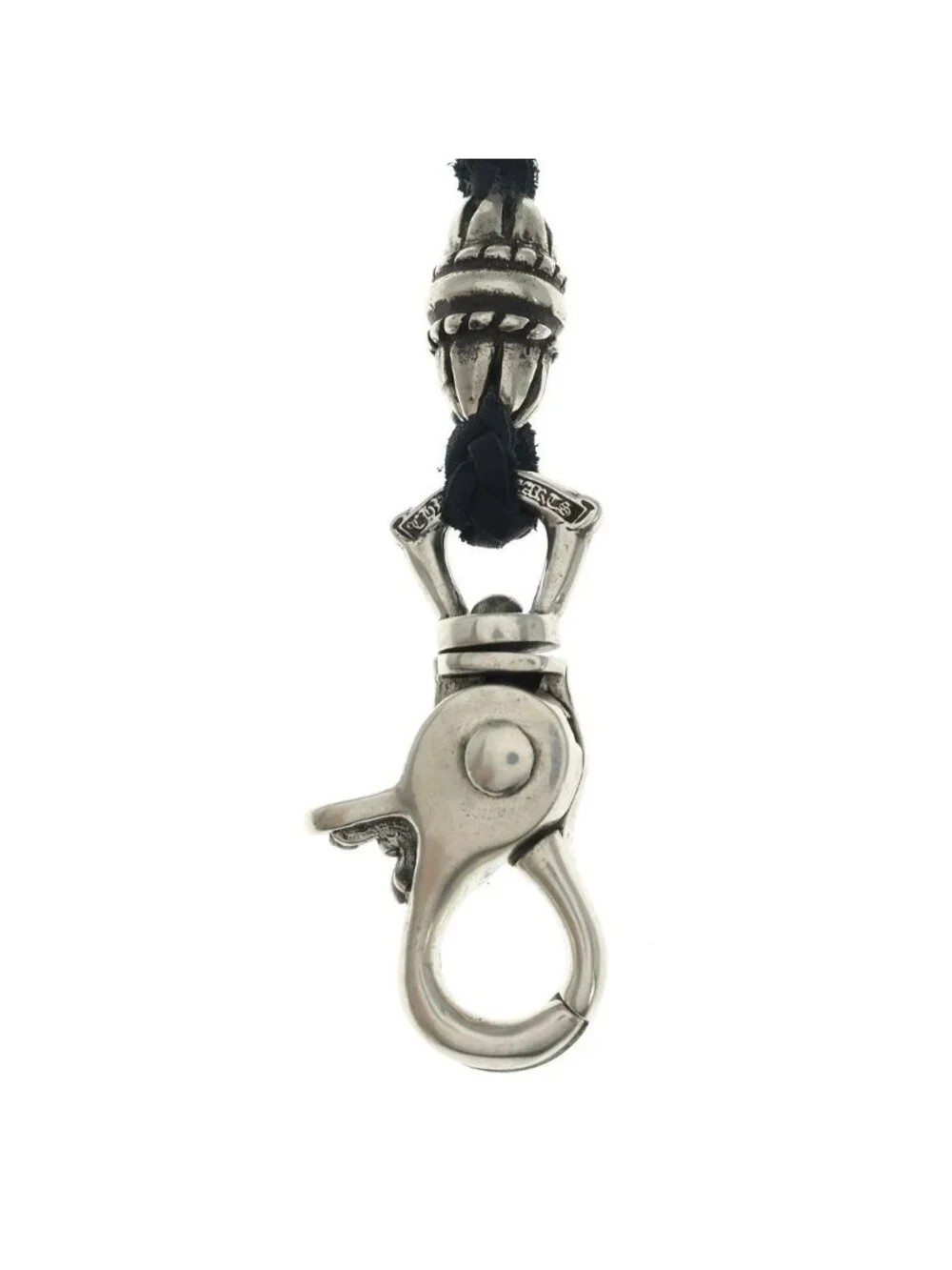 Chrome Hearts CH Lanyars Lanyard Cross Clip Holder Necklace Silver Black